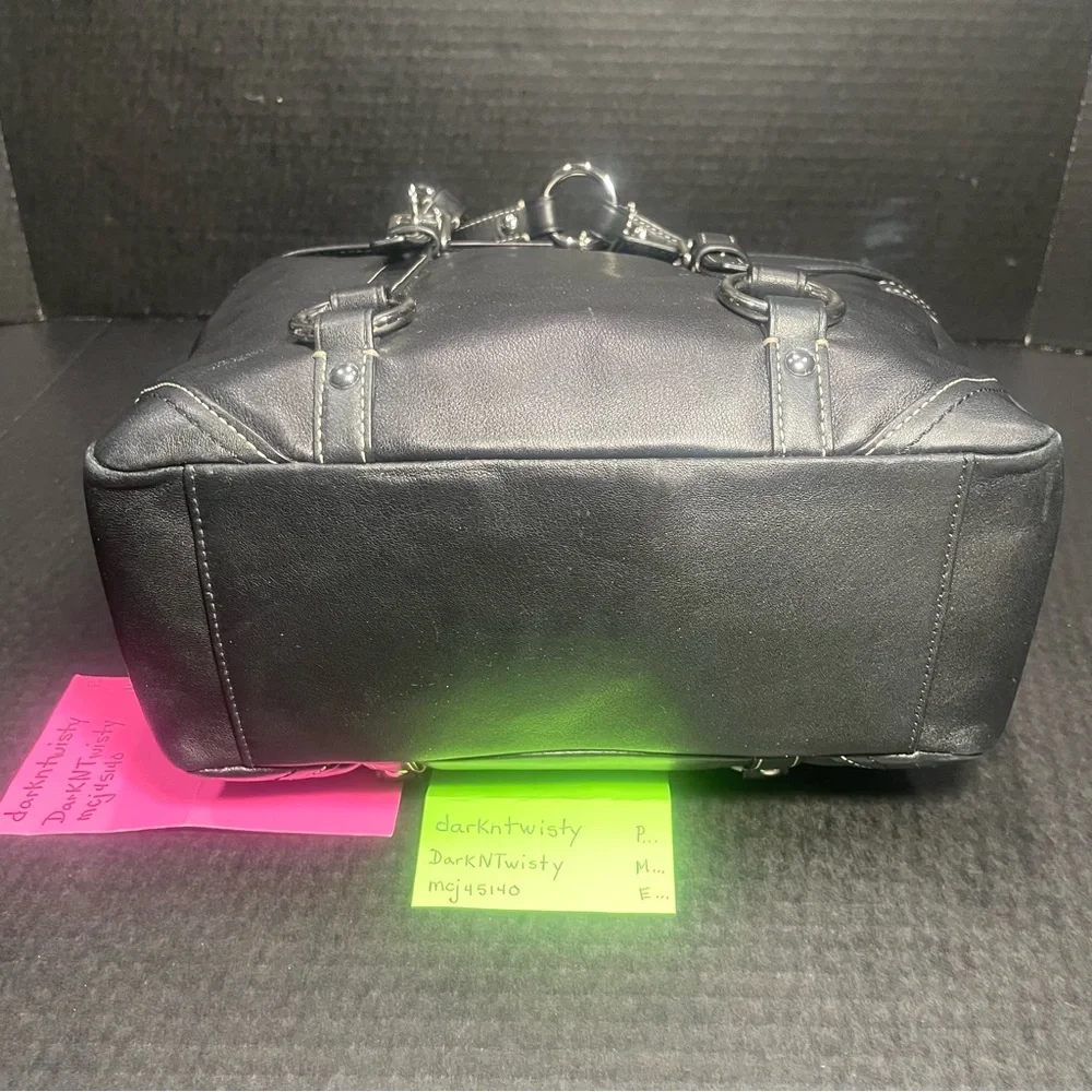 Vintage Coach Black Leather Tote Excellent, classy, LIKE NEW VERY WELL CARED FOR - Picture 8 of 17